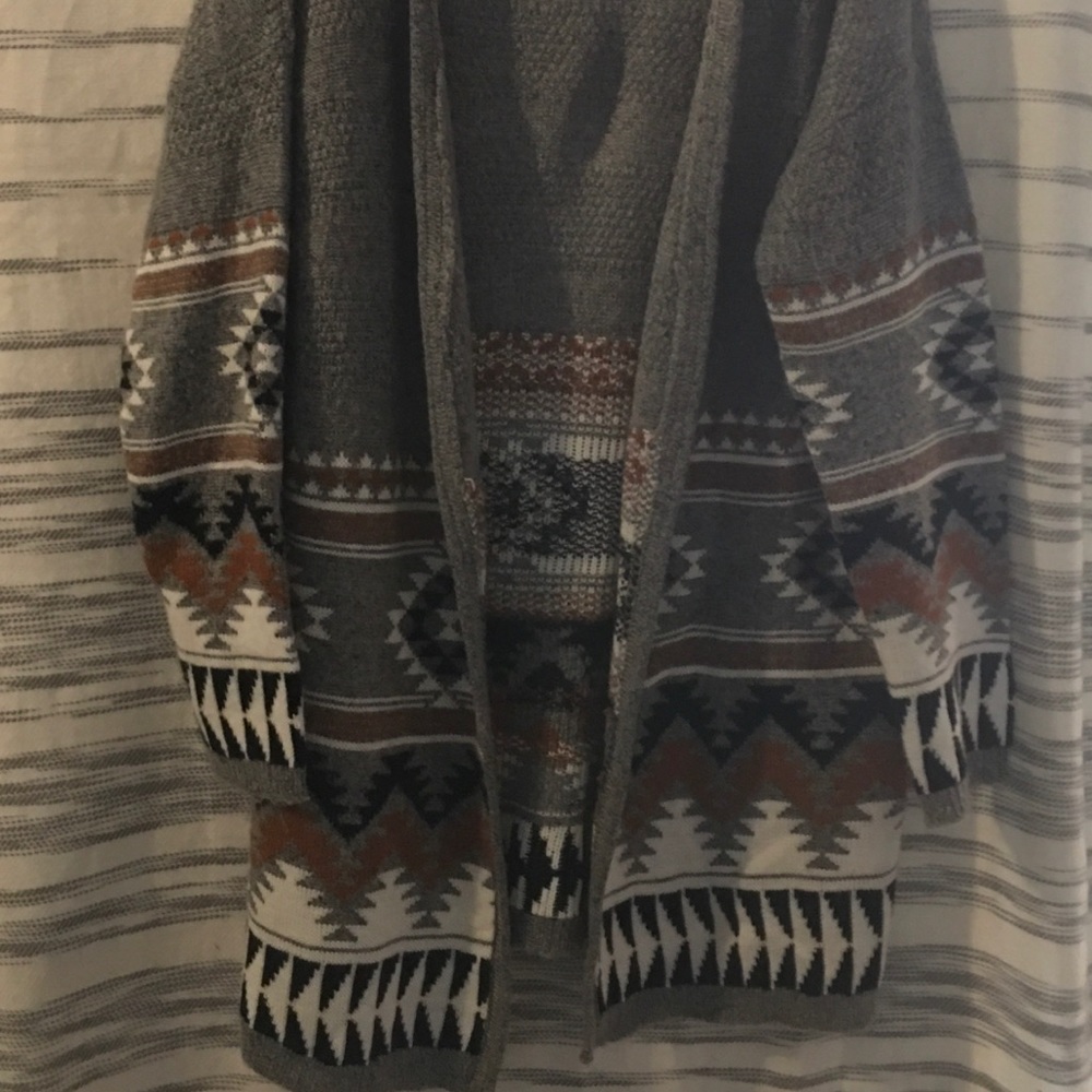 Gray Aztec cardigan
